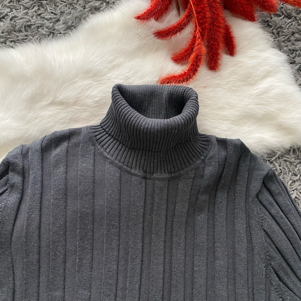 Style & Co. Ribbed Silk Turtleneck Sweater - Picture 2 of 6